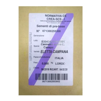 SEEDS OF HEMP VARIETY ELETTA CAMPANA CE | 0.500 Kg